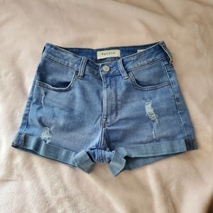 PacSun blue high waisted jeans shorts
